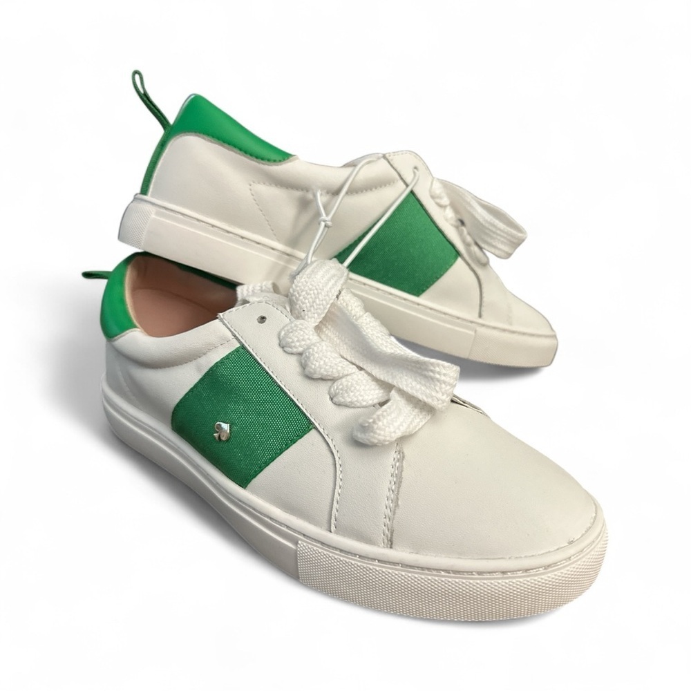 Kate Spade New York Adorn Sneakers Optic White / Fresh Green Women’s Size 6 1/2 - Picture 5 of 5